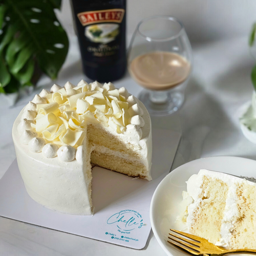 Baileys Irish Cream Cake with White Chocolate
